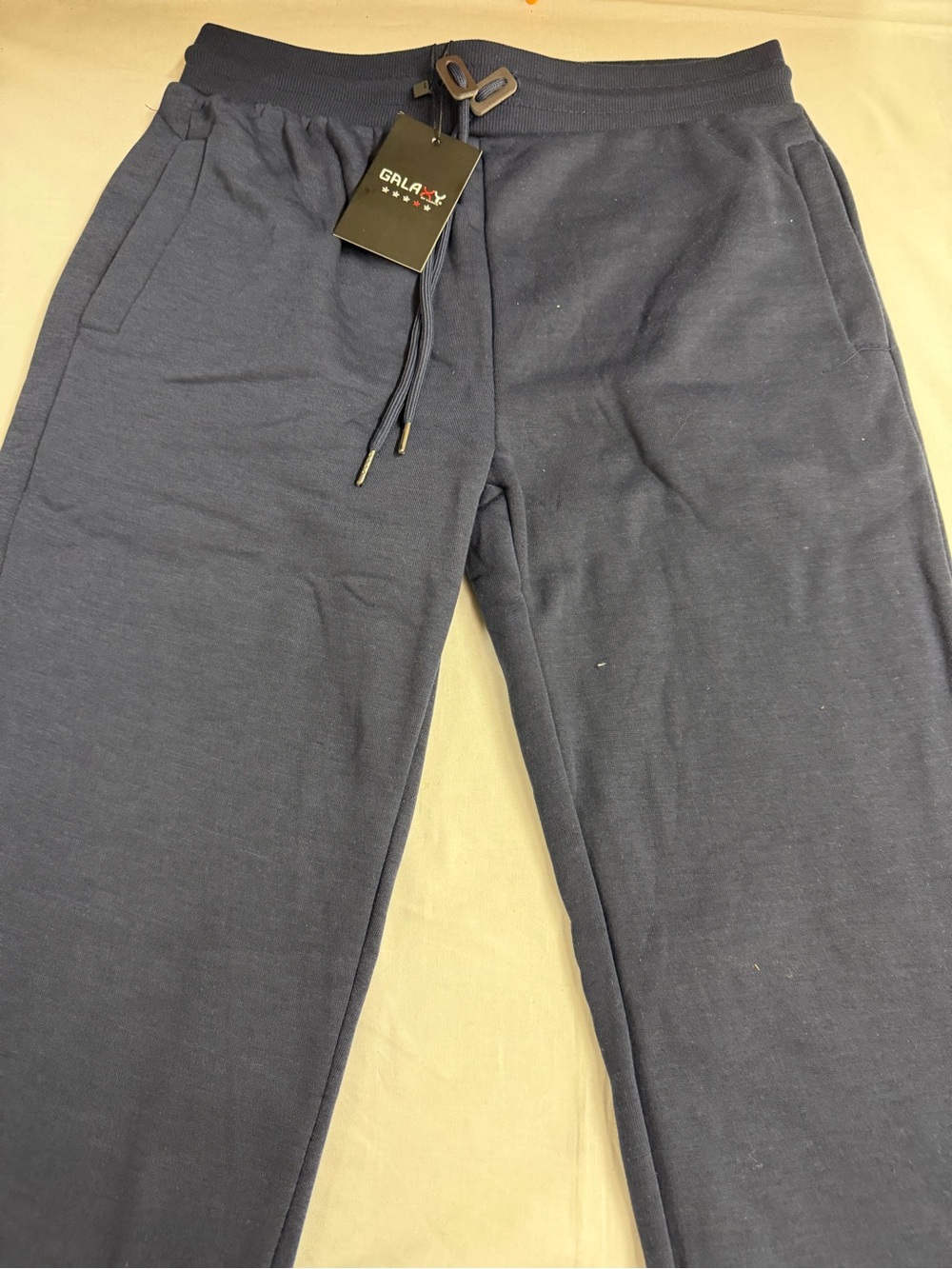 Galaxy By Harvic Navy Blue Men's Jogger Sweatpants with Drawstring